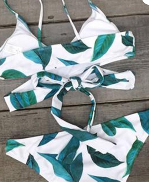 NWOT Cupshe bikini, sz. Lg, palm print - Picture 6 of 6